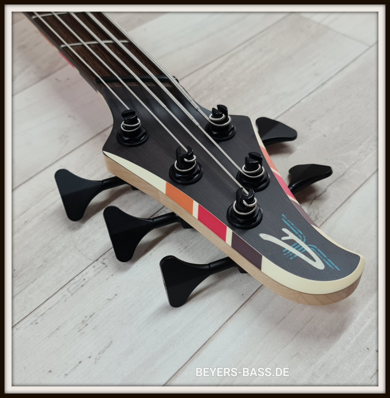 Dingwall D-Roc Custom Shop 5-String, 3 Pickups, Custom Color Creme White/70's Striping Gloss